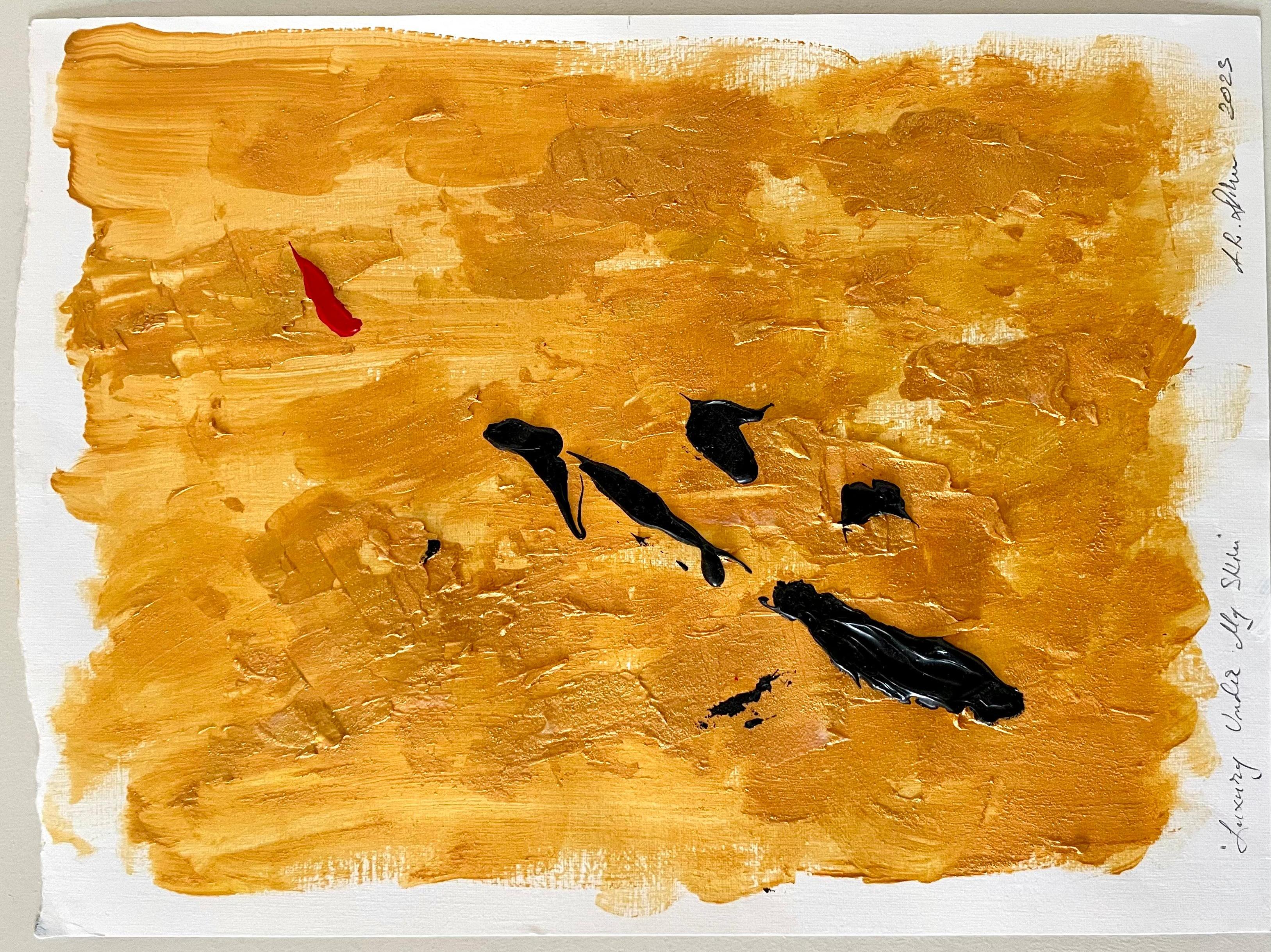 LUXURY Under My Skin – Acryl auf Papier, Abstraktes Gemälde, 2023 im Angebot 2