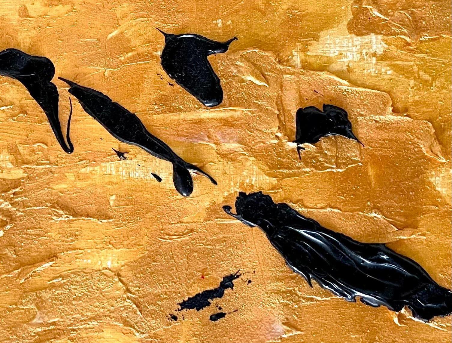 LUXURY Under My Skin – Acryl auf Papier, Abstraktes Gemälde, 2023 – Painting von Aurelian Razvan Dinu