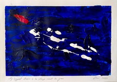 MY Biggest Dream is to Sleep Next to - Acrylic on Paper, Abstract Painting, 2024