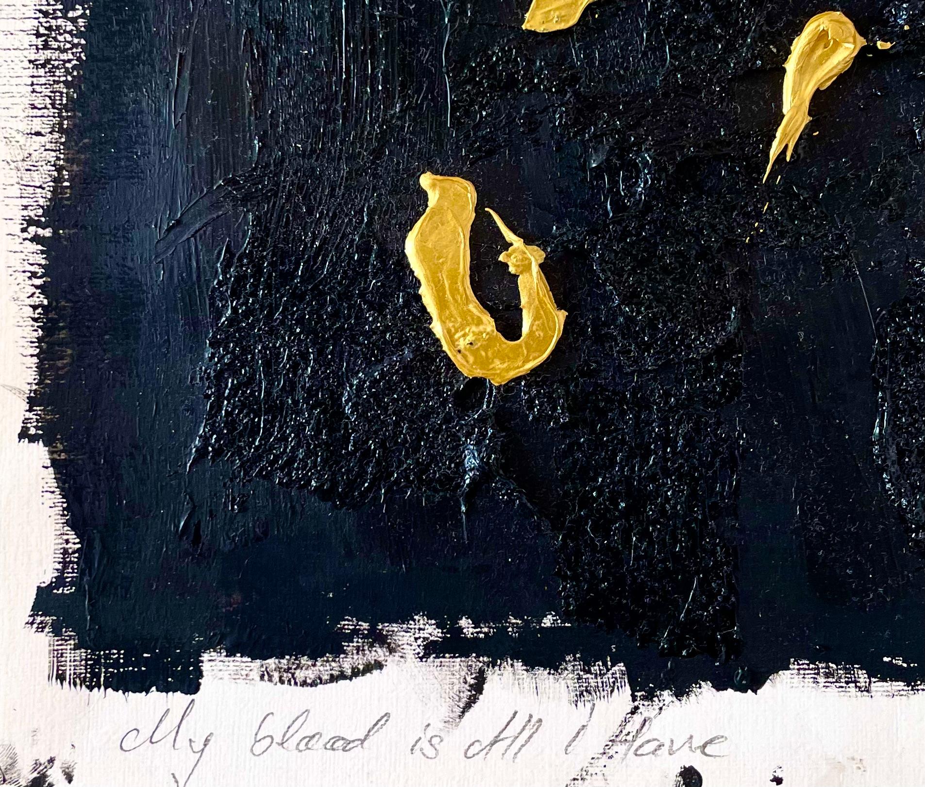 MY Blood is All I Have - Acrylic on Paper, Abstract Painting, 2023 For Sale 1