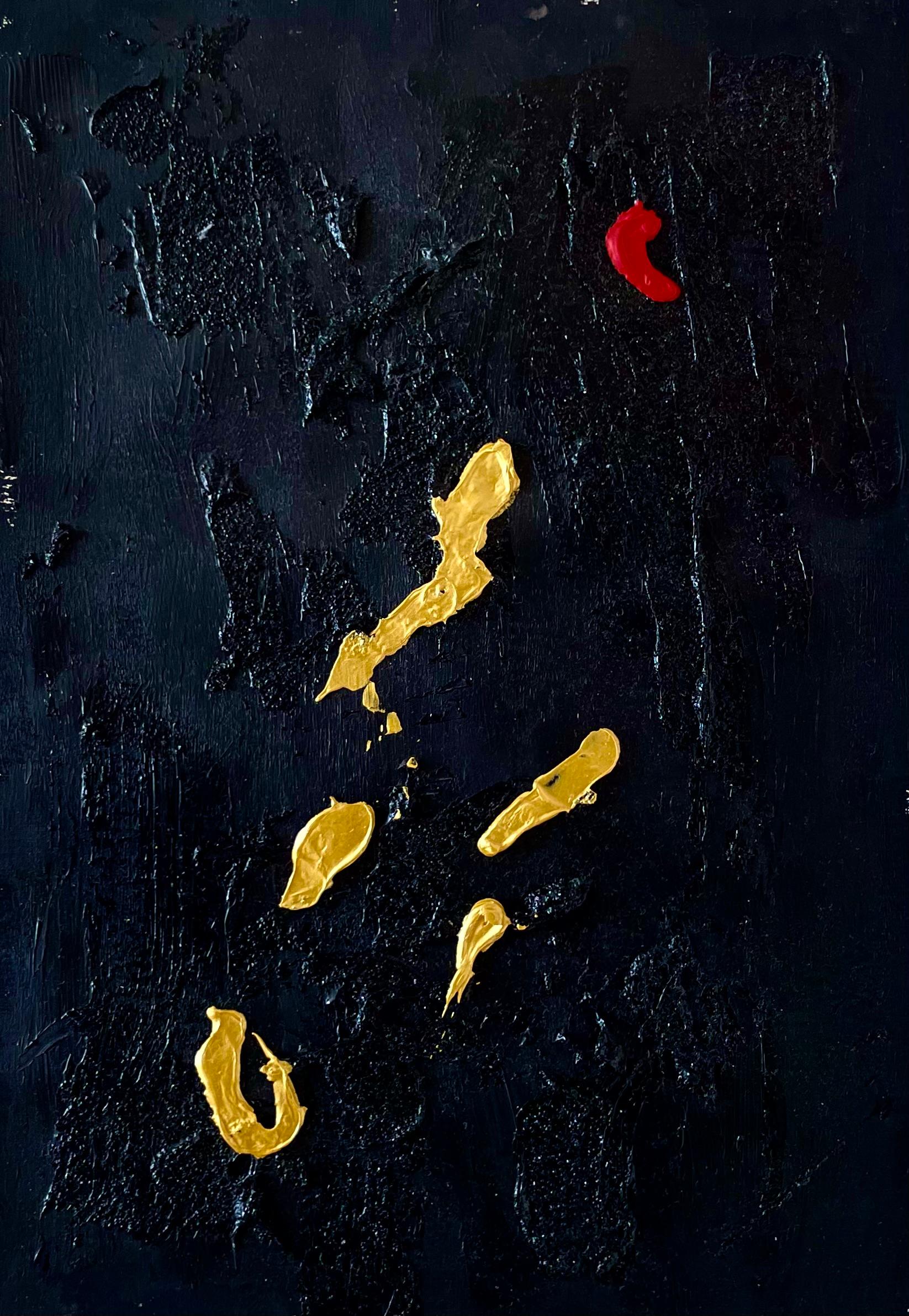 MY Blood is All I Have - Acryl auf Papier, Abstraktes Gemälde, 2023