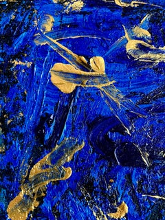 MY Nights Have No More Eyelids Gold Leaf and Oil on Panel Abstract Painting 2024