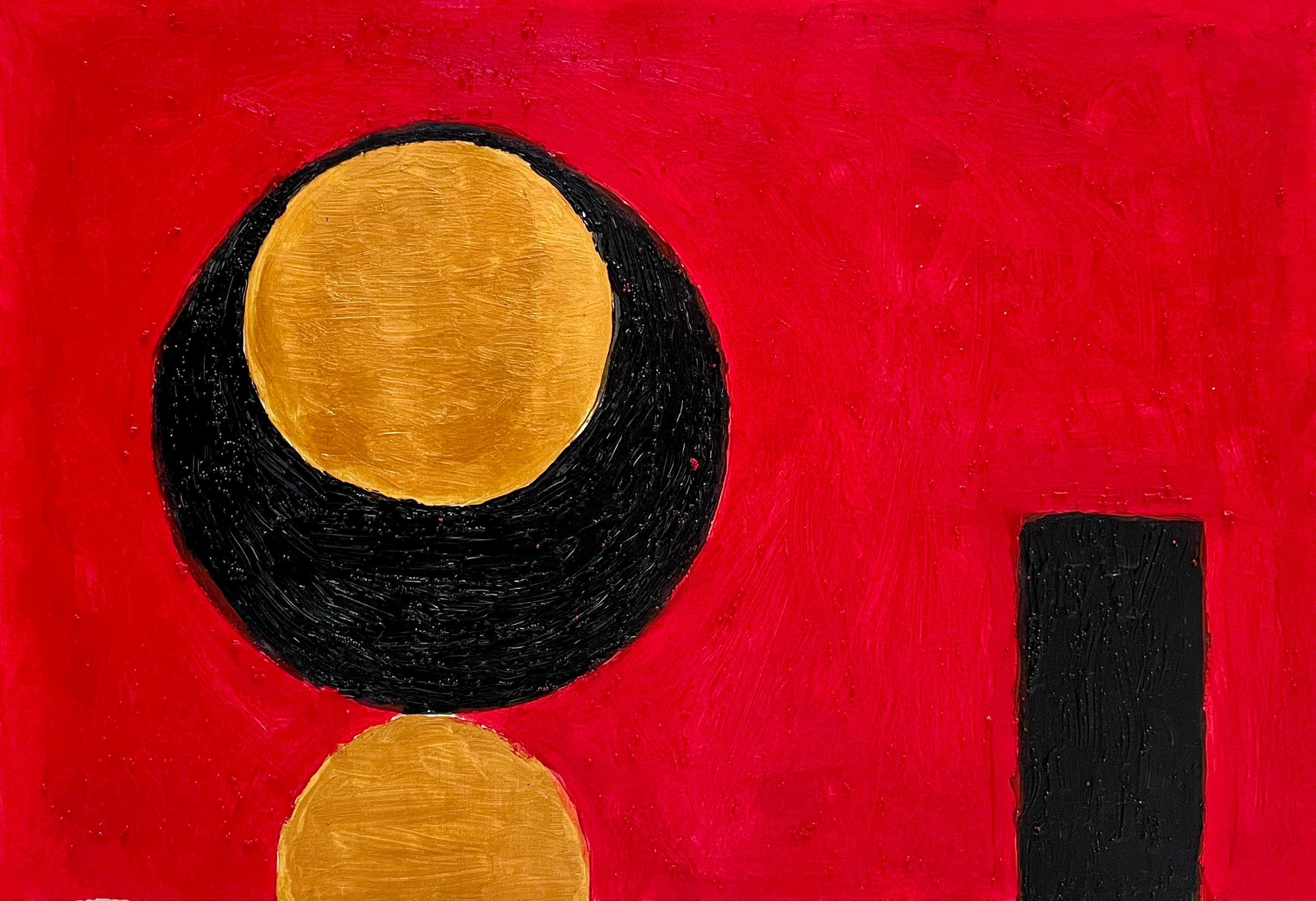 MY Soul is My Sun is My Sun – Acryl auf Papier, Abstraktes Gemälde, 2024 – Painting von Aurelian Razvan Dinu