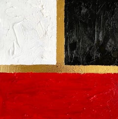 TODAY is the Day... Textured Gold Leaf and Oil on Panel, Abstract Painting, 2024