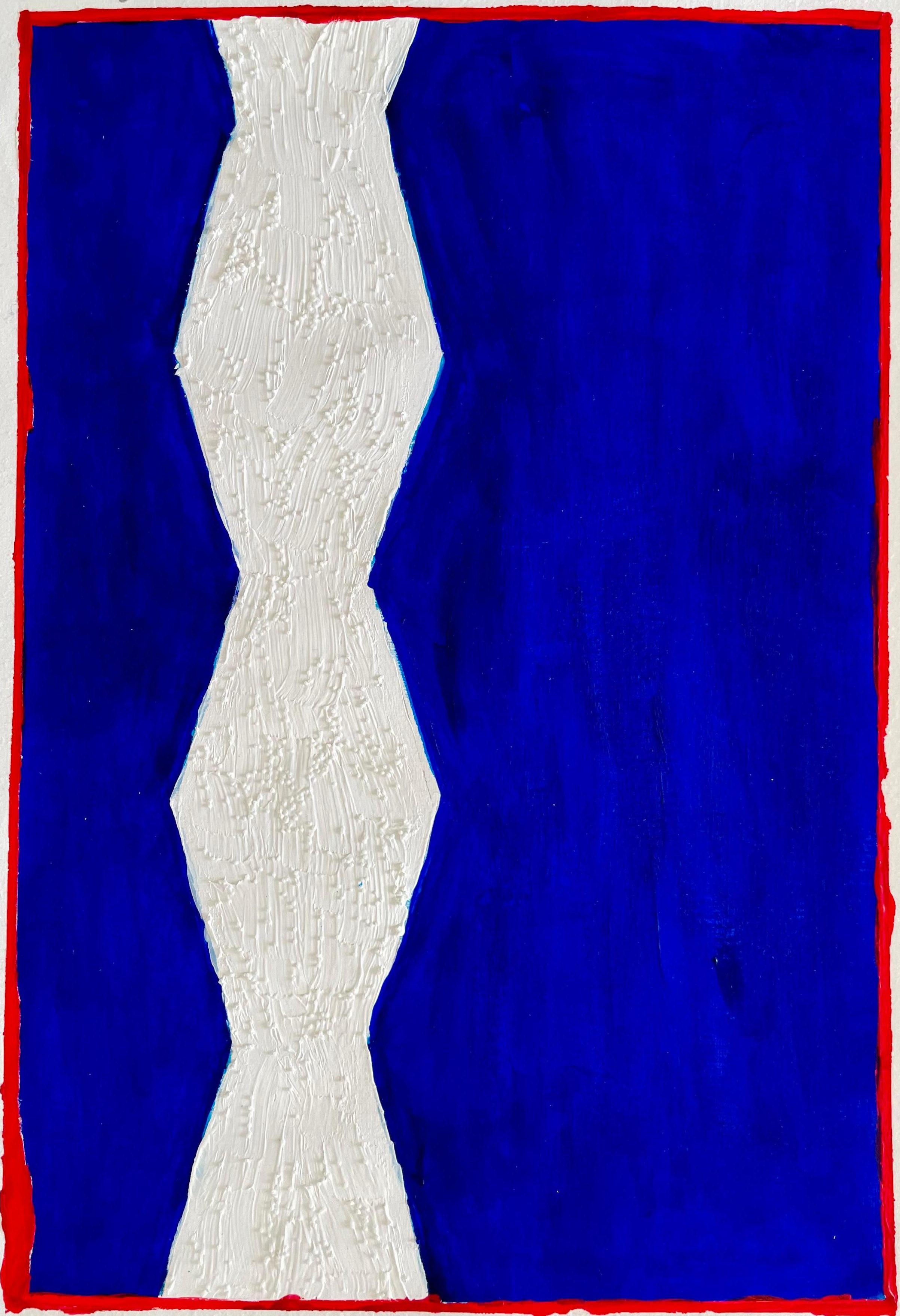 TU M’as Dit Que J’étais Beau - Textured Acrylic on Paper, Abstract Painting 2024 For Sale 6