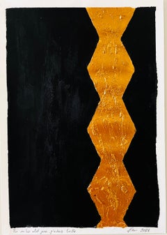 TU M’as Dit Que J'étais Belle - Textured Acrylic on Paper Abstract Painting 2024