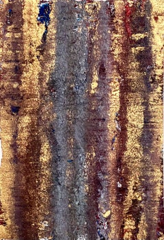 Ce qui n'est pas parti - Acrylique sur papier, peinture abstraite, 2026