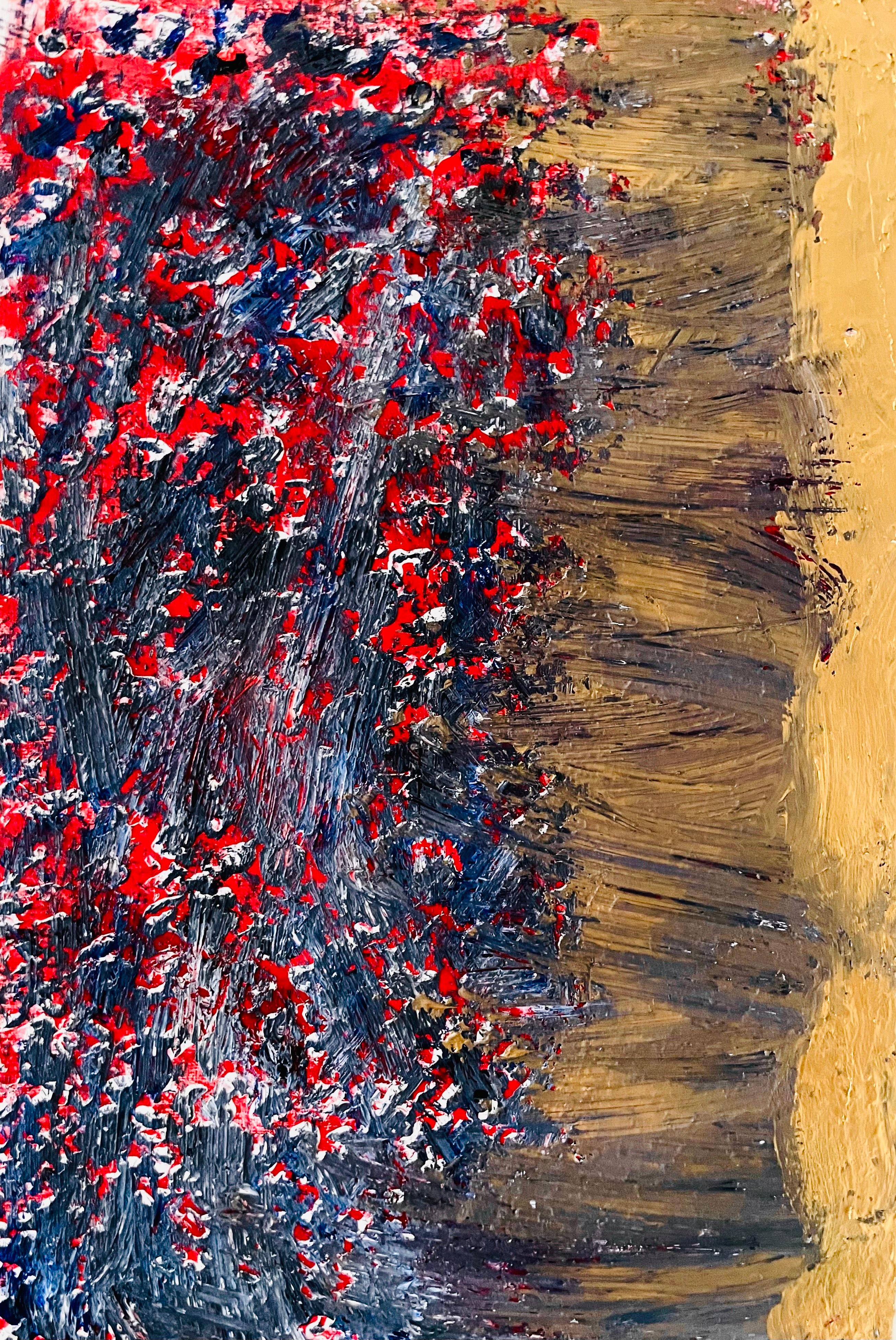 Dein Körper spricht eine Sprache, die meine Hände schon immer kannten - Abstrakte Malerei, 2025 – Painting von Aurelian Razvan Dinu