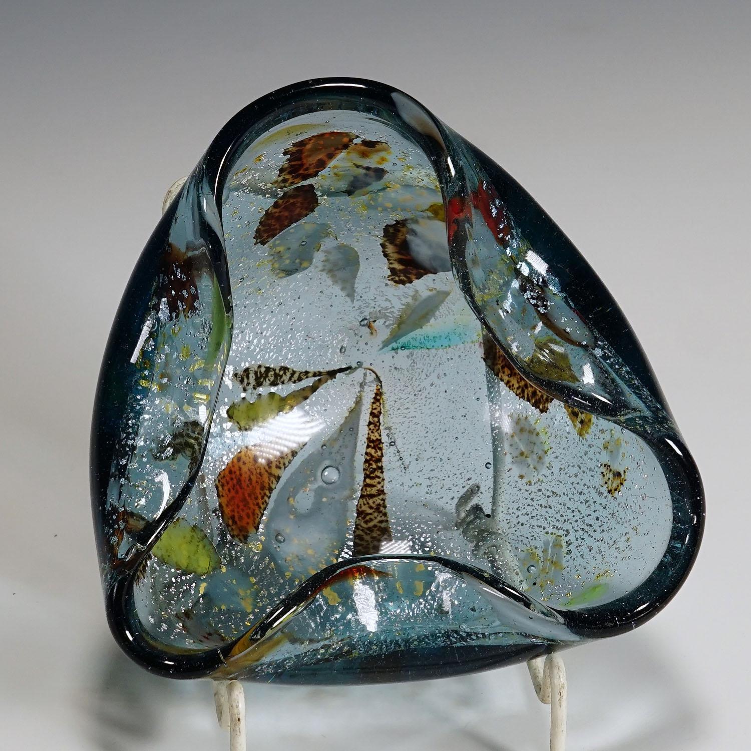 Aureliano Toso 'Attributed' Murano Art Glass Bowl, 1950s In Good Condition For Sale In Berghuelen, DE