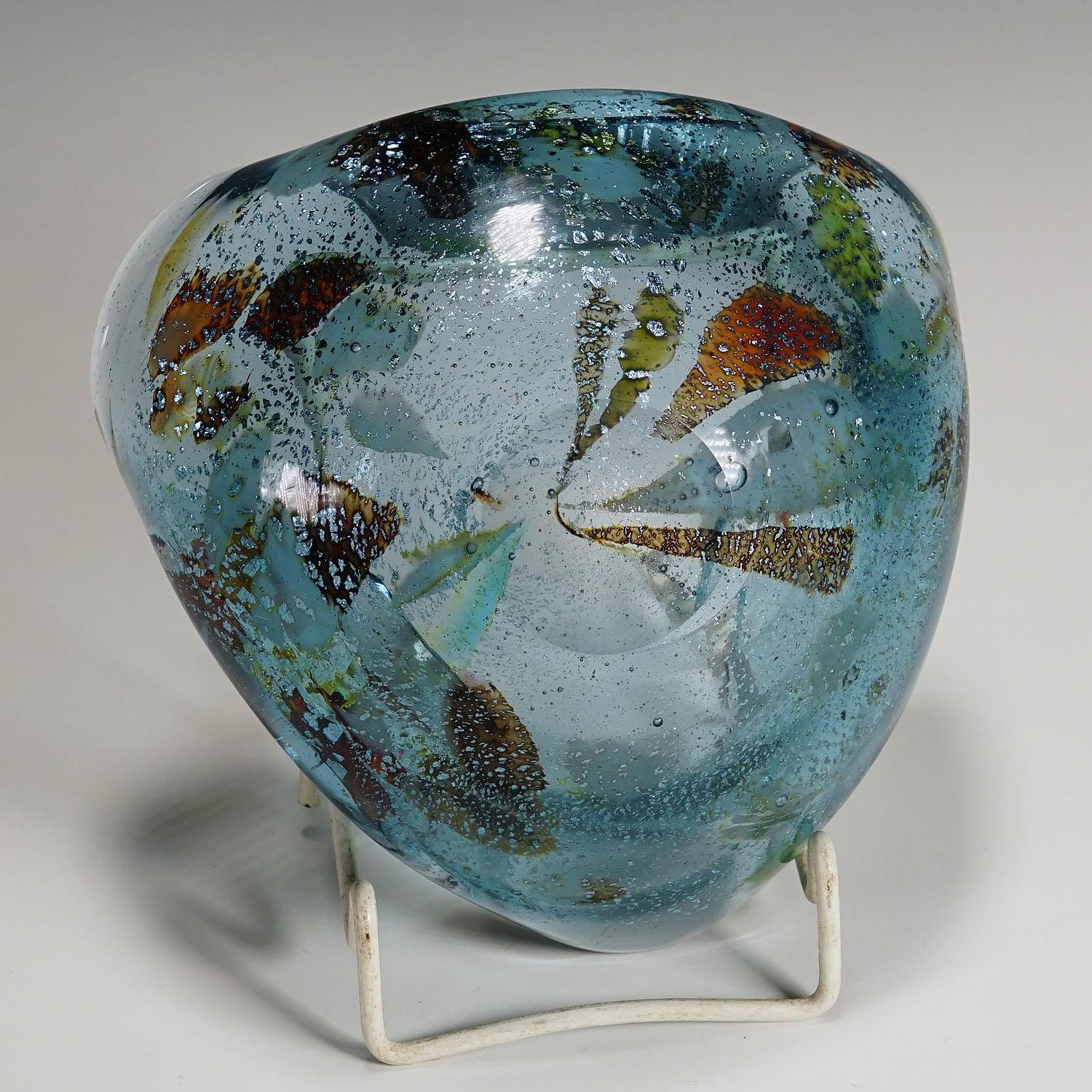 20th Century Aureliano Toso 'Attributed' Murano Art Glass Bowl, 1950s For Sale