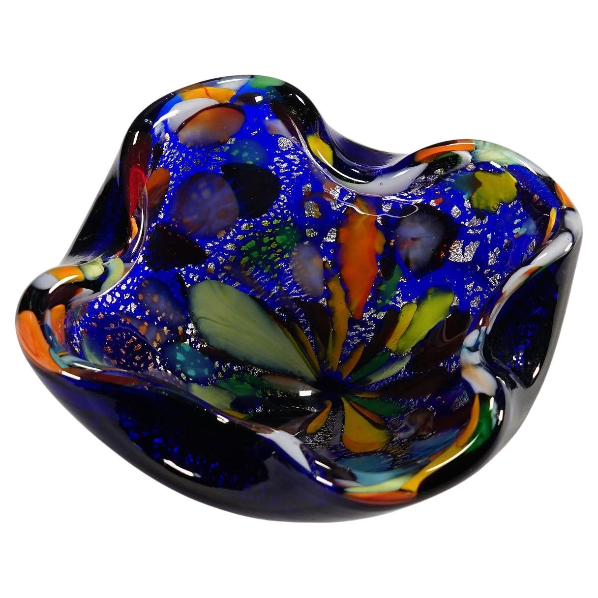 Aureliano Toso (attr.) Murano Art Glass Bowl circa 1950s For Sale