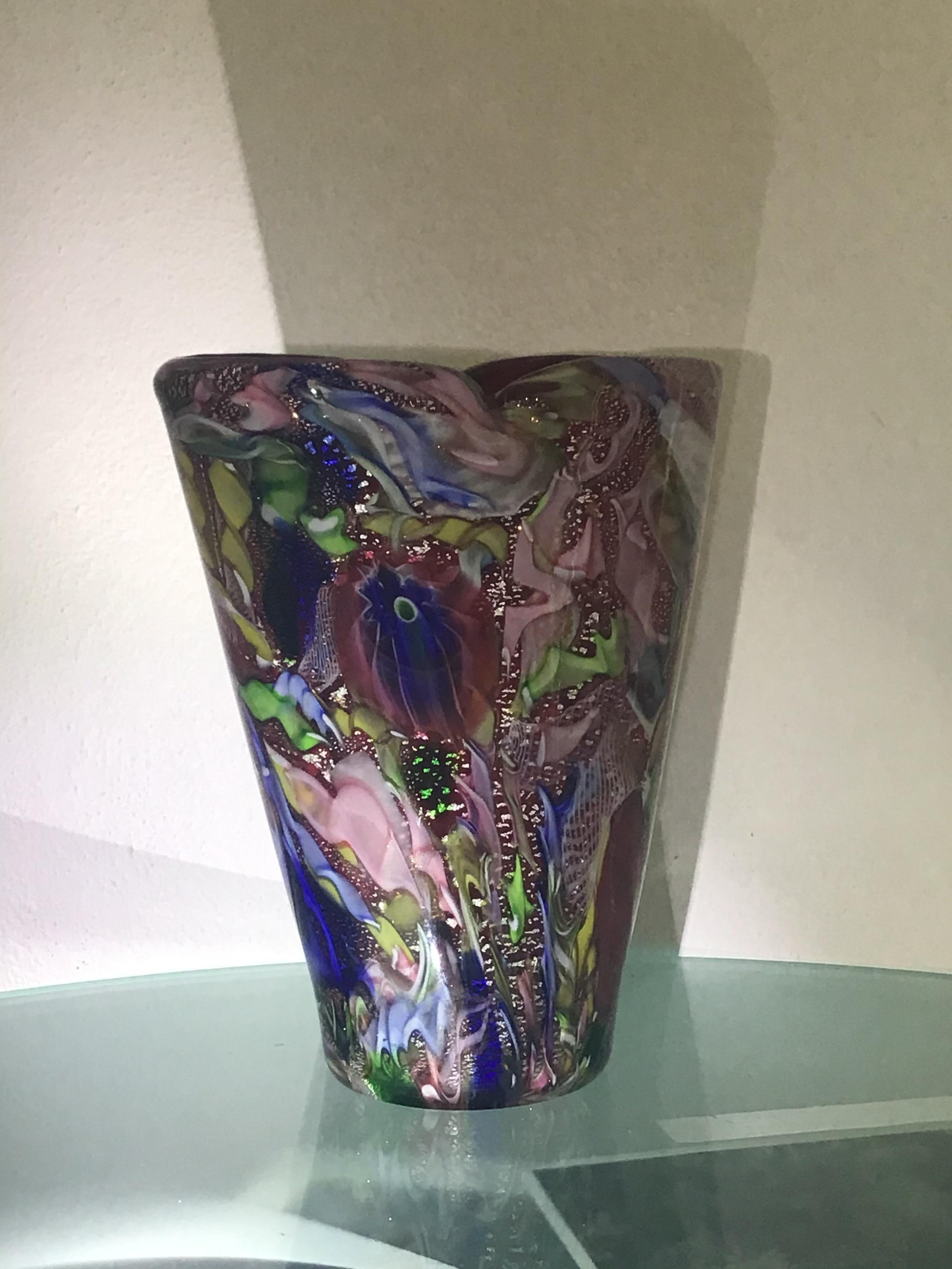 Aureliano Toso #Dino Martens# Vase Murano Glass 1950 Italy For Sale 7