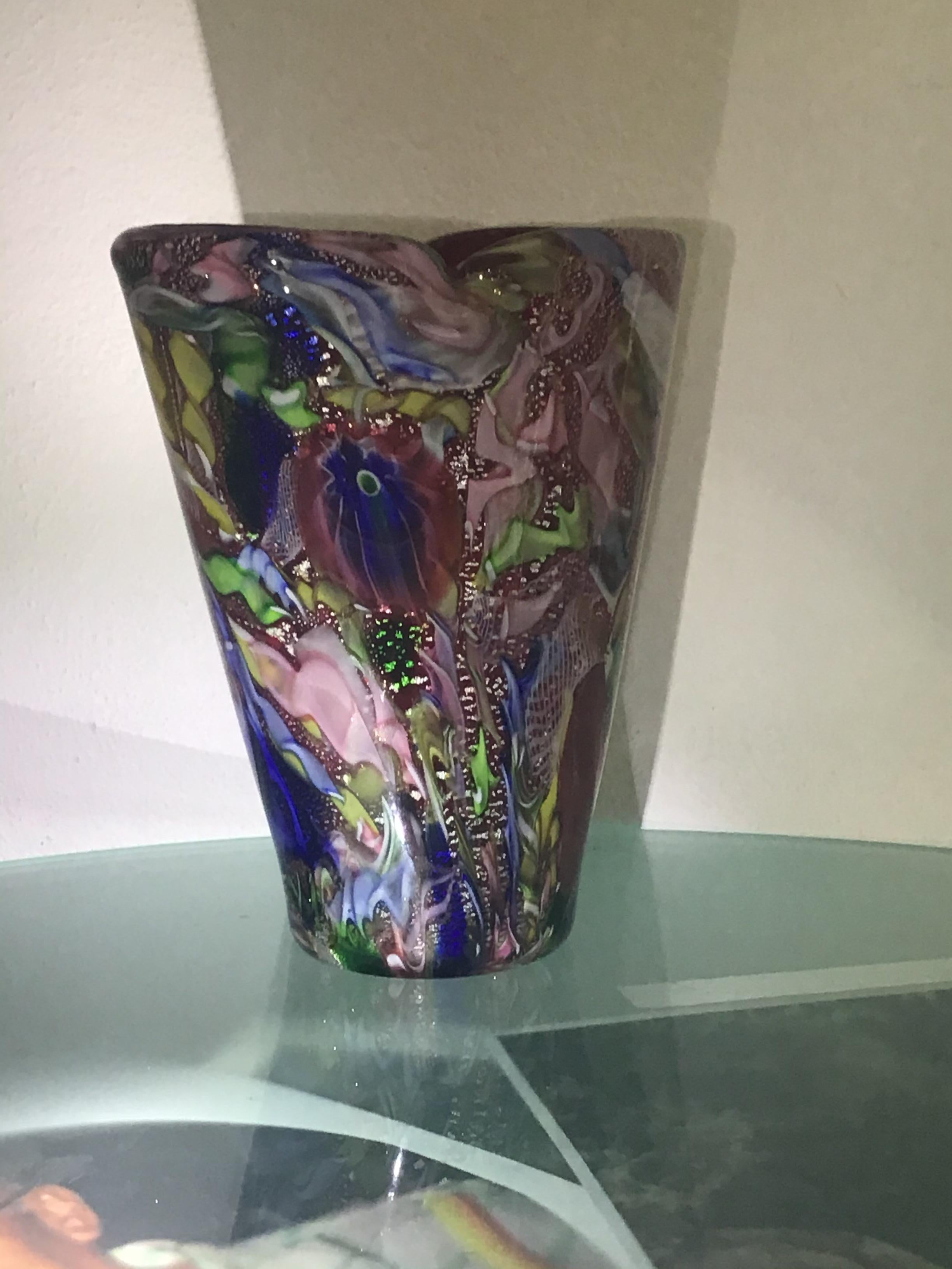 Aureliano Toso #Dino Martens# Vase en verre de Murano 1950 Italie  en vente 8