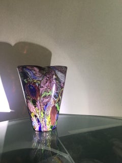 Aureliano Toso #Dino Martens# Vase Murano Glas 1950 Italien