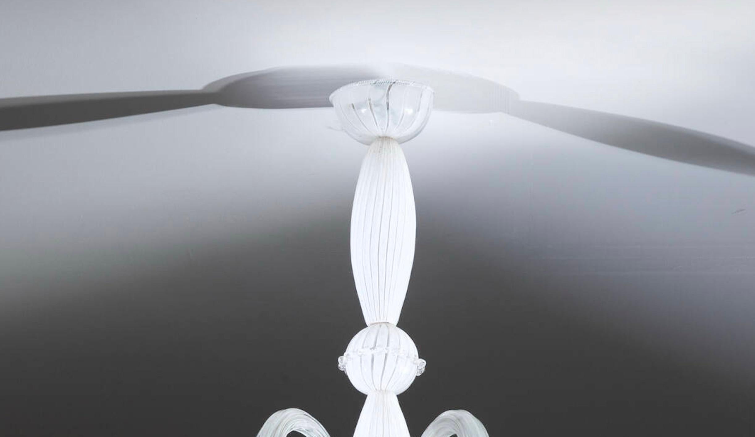 Aureliano Toso, Lampada a sospensione a sei braccia, Italia, anni '50 en Excelente estado para la venta en Rivoli, IT