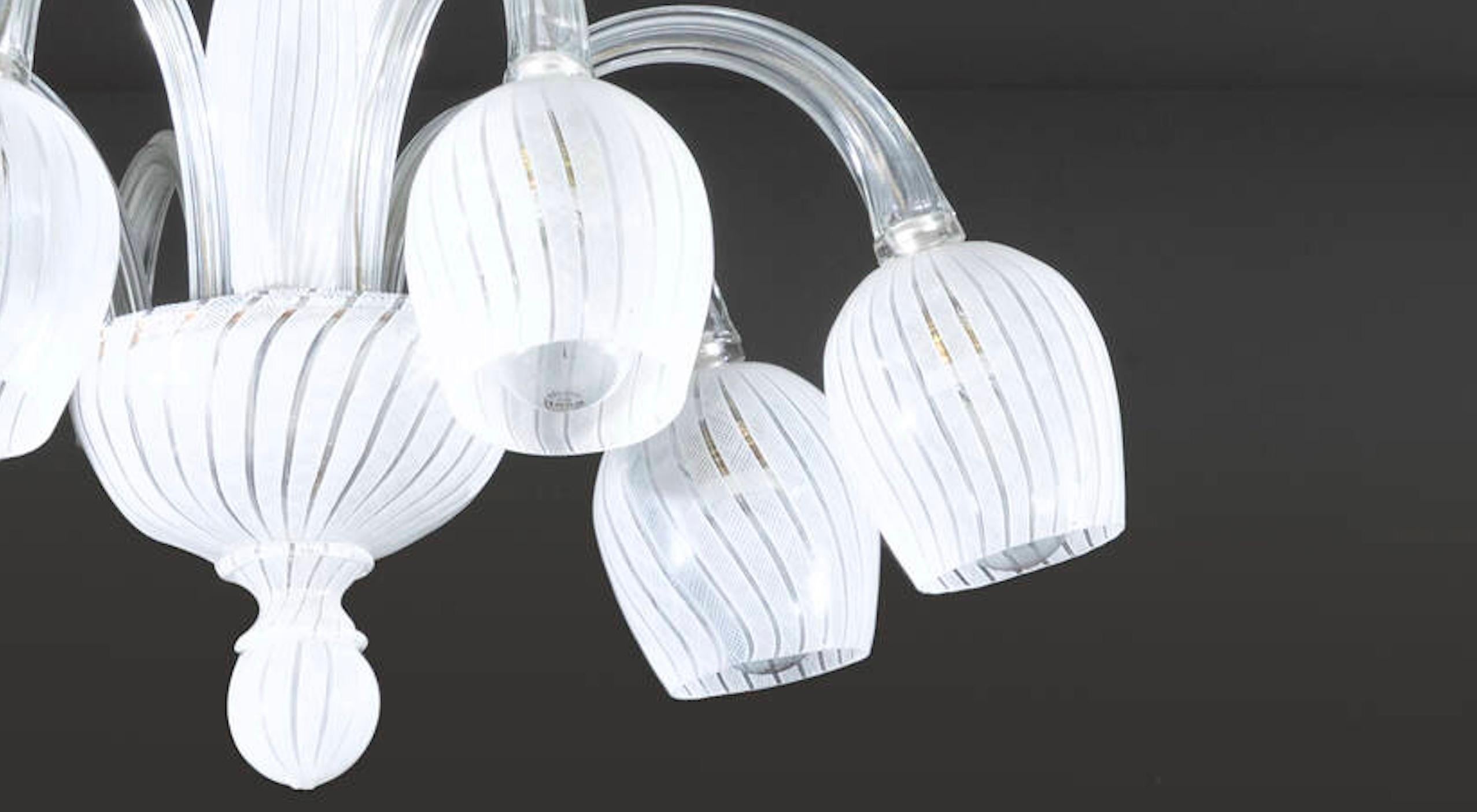 Aureliano Toso, Lampada a sospensione a sei braccia, Italia, anni '50 Mid-20th Century en venta