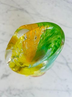 Dino Martens for Aureliano Toso Murano glass multicolor circa 1950 vase.