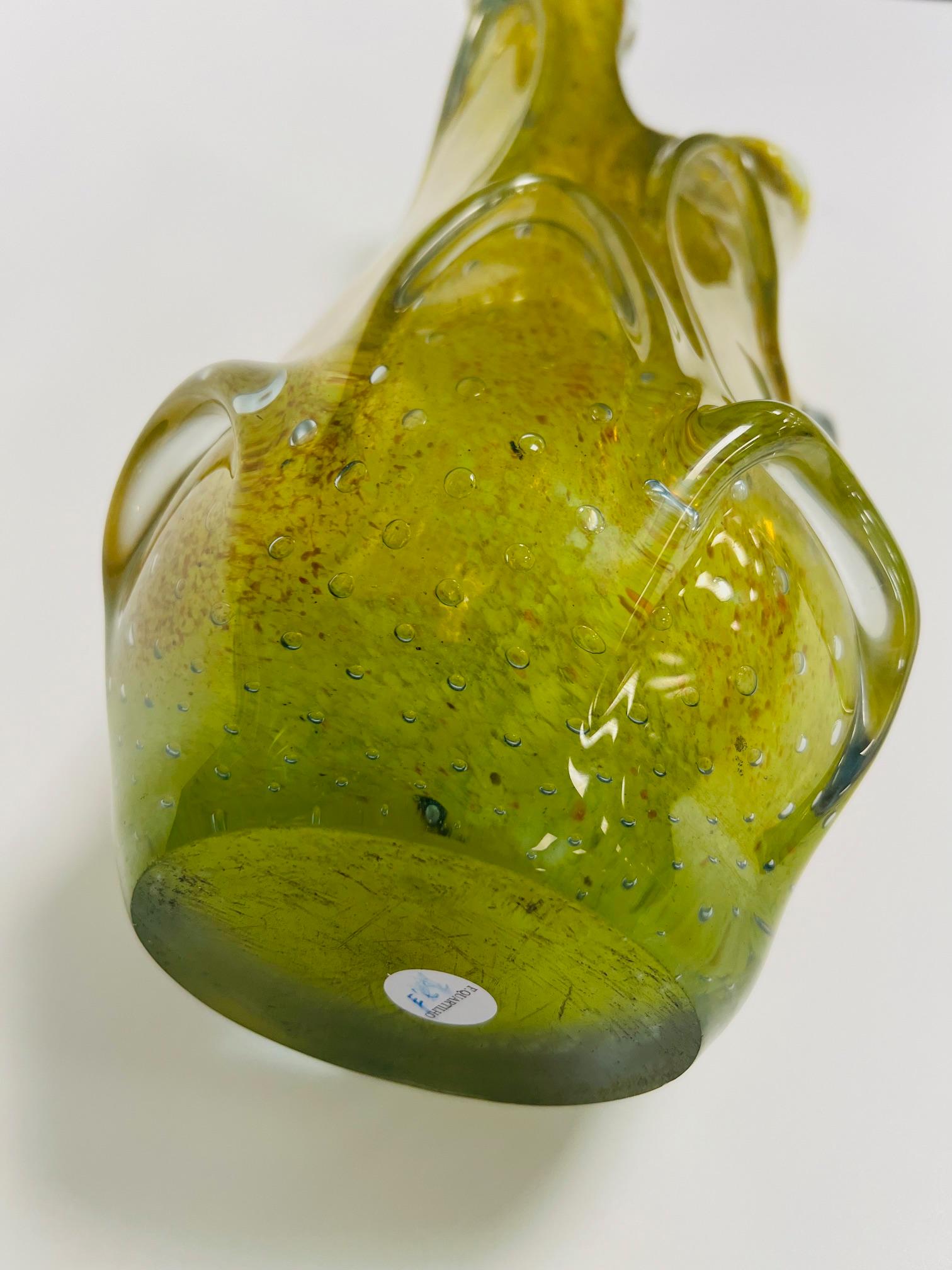 Intagliato a mano Dino Martens Aureliano Toso pigmentati iridium vaso alto circa 1950 in vendita