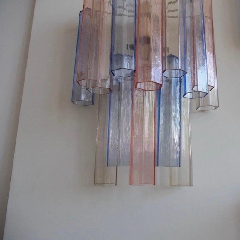 Aureliano Toso Wandapplikation aus rosa und blauem Muranoglas (Italienisch) im Angebot