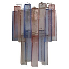 Aureliano Toso Pink and Blue Murano Glass Wall Applique
