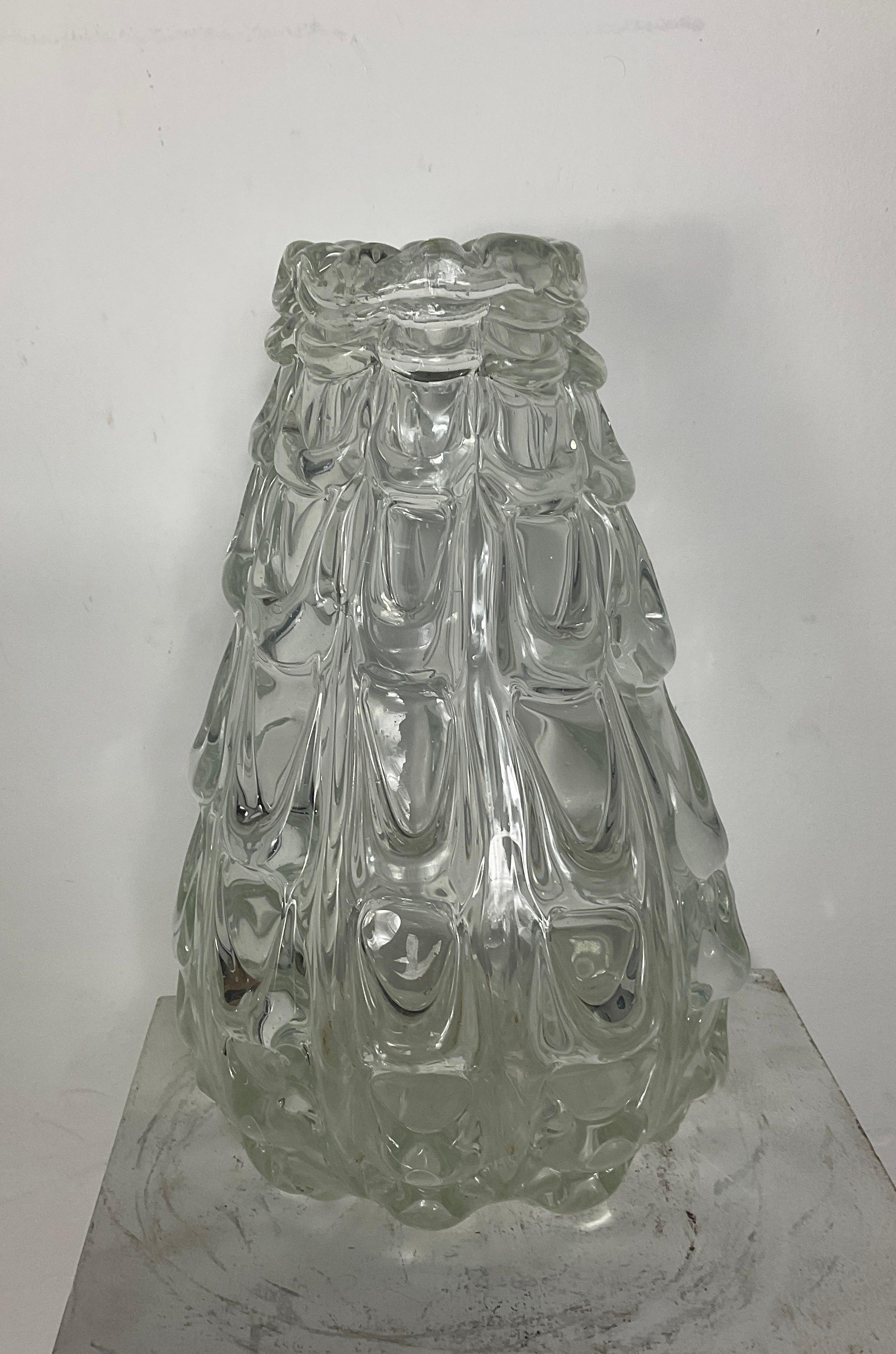 Aureliano Toso vase of the 30s/40s in Murano glass For Sale 7