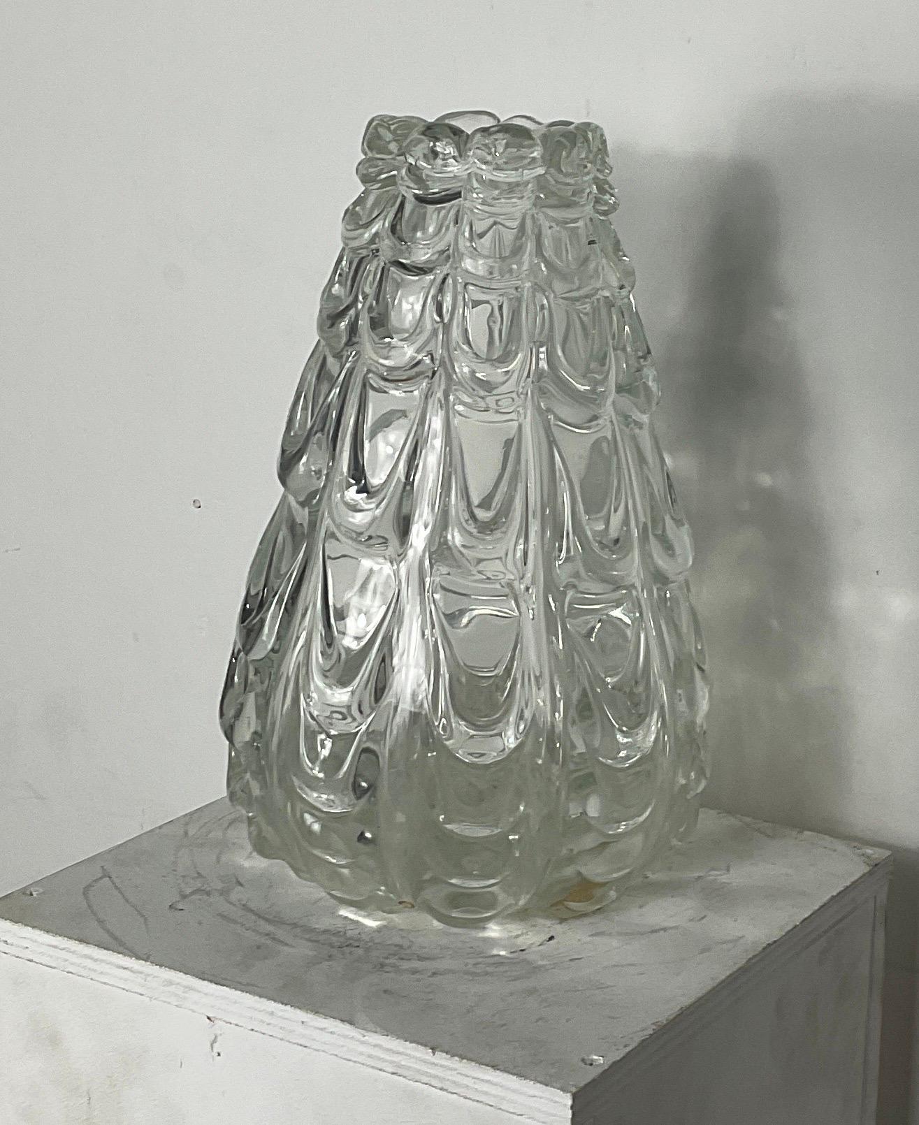 Italian Aureliano Toso vase of the 30s/40s in Murano glass