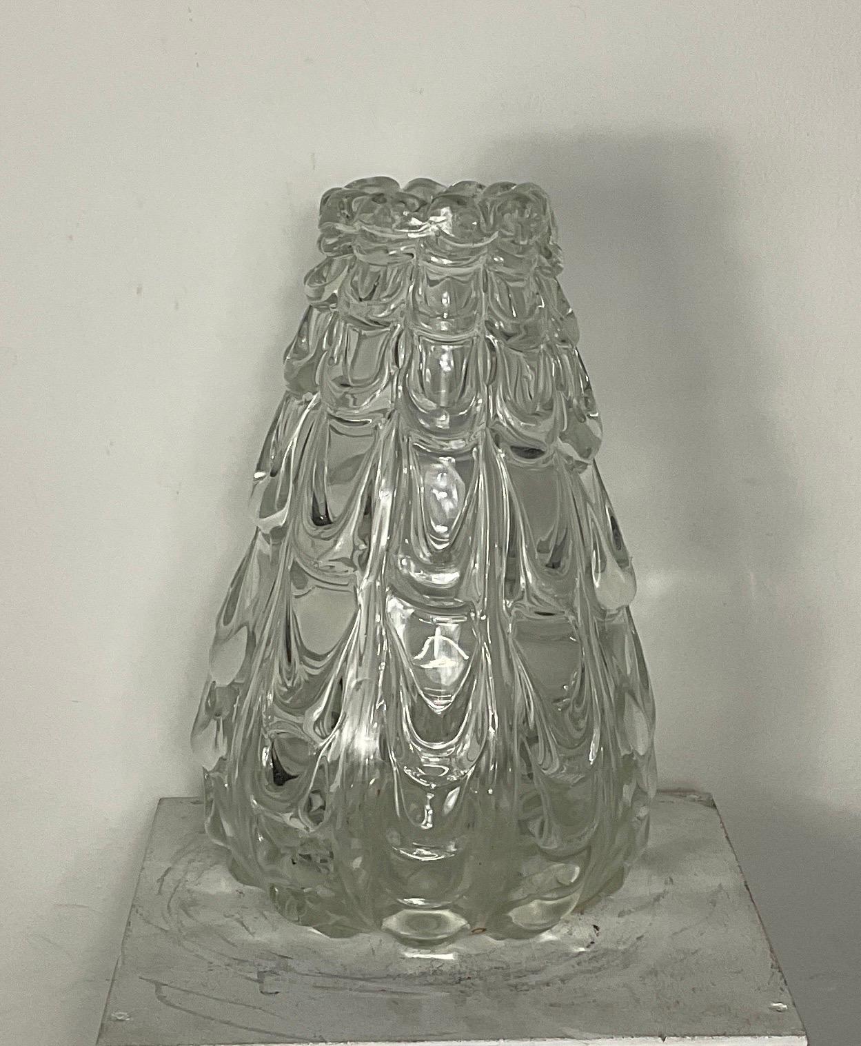 Aureliano Toso vase of the 30s/40s in Murano glass For Sale 1