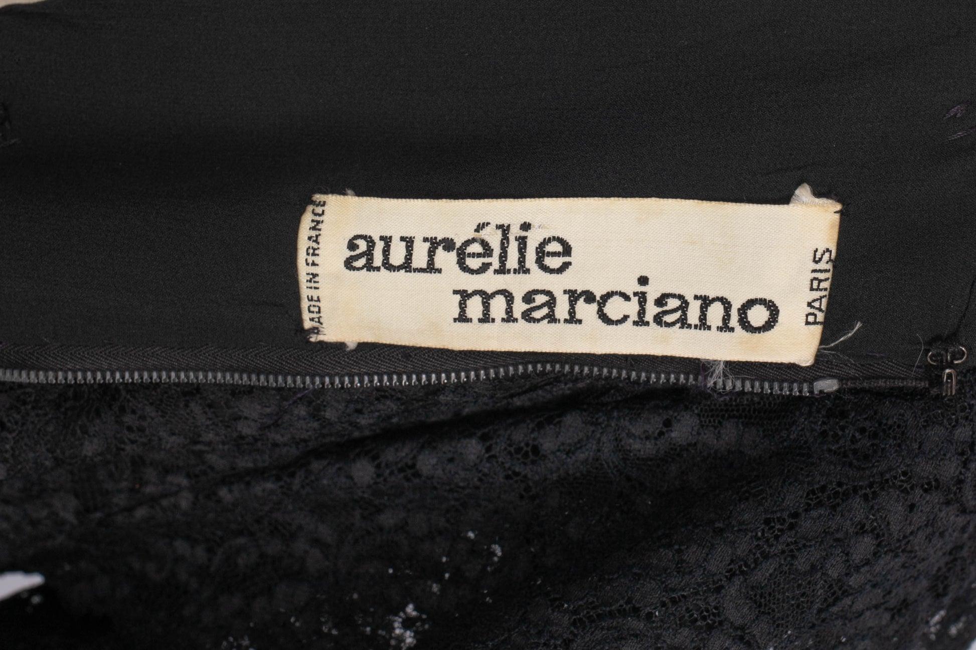 Aurelie Marciano Schwarzes Kleid aus Krepp im Angebot 7