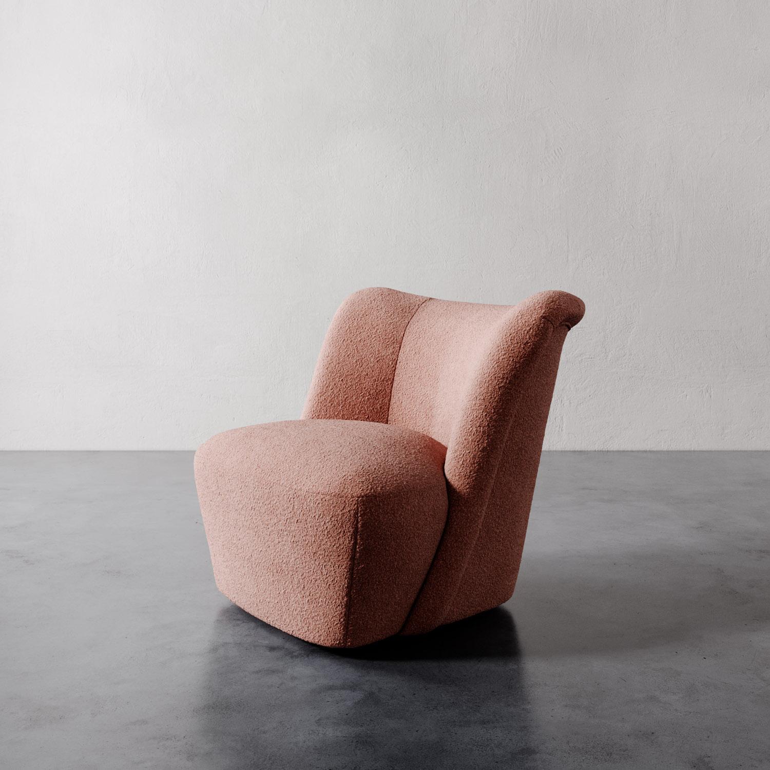 Silla Giratoria Aurélie en Bouclé Performance Crema by Lemieux Et Cie Estadounidense en venta