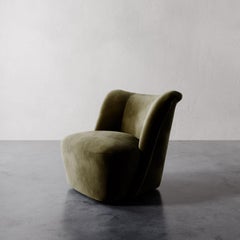 Aurélie Swivel Chair in Performance Velvet by Lemieux Et Cie