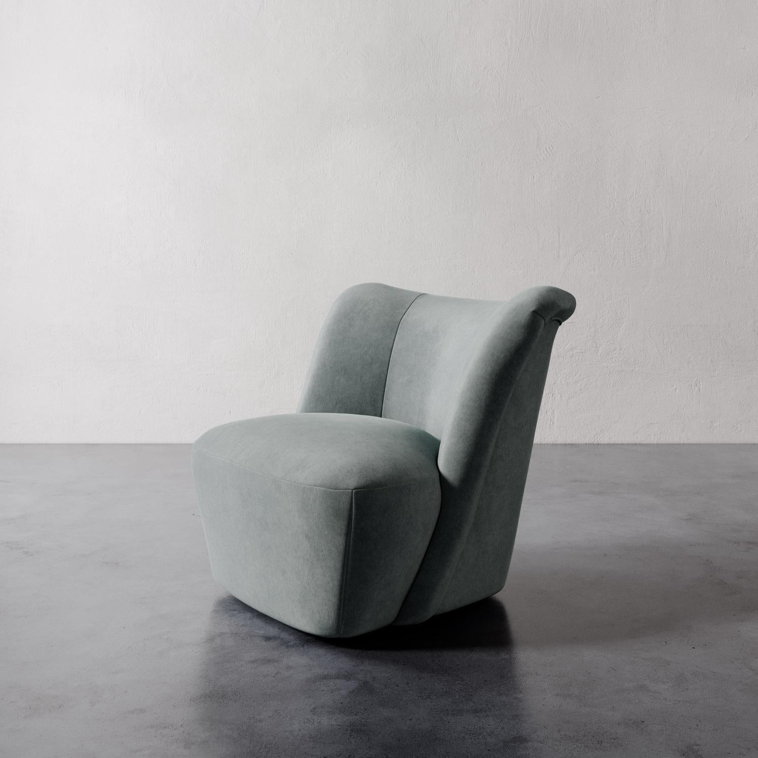 XXIe siècle et contemporain Chaise pivotante Aurélie en velours Performance par Lemieux Et Cie en vente