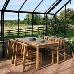 Aurélien Barbry Outdoor 'Cadence 160' Table in FSC Certified Teak for FH Outdoor