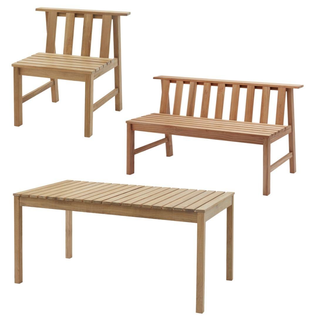 Wood Aurélien Barbry Outdoor 'Plank' Chair in FSC Certified Teak for Skagerak For Sale