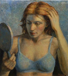 Donna che si Specchia - Pittura di Aurelio Bulzatti - 2020