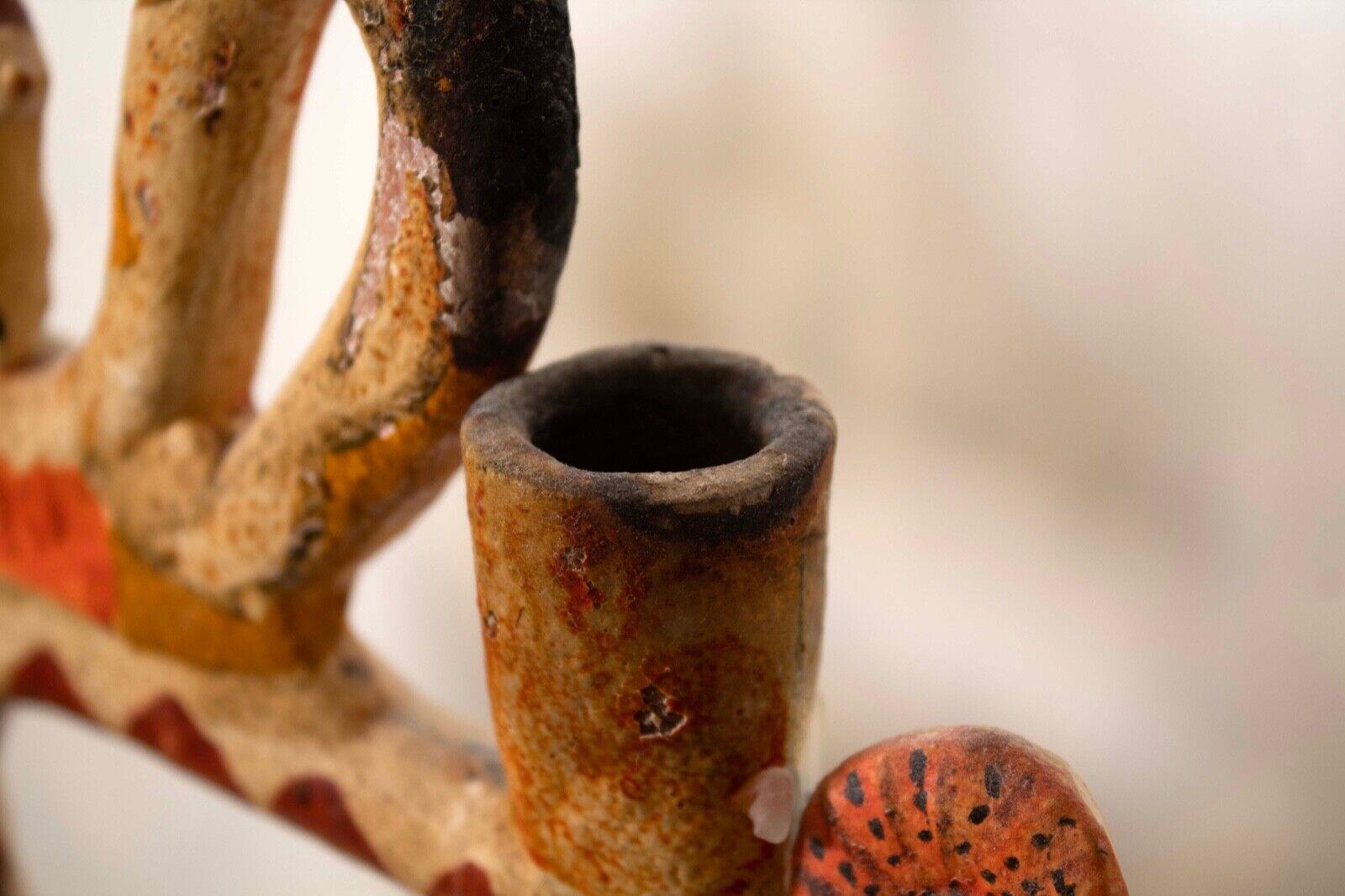 Aurelio Flores Tree of Life Mexican Folk Art Handmade Pottery Vintage Candelabra 5