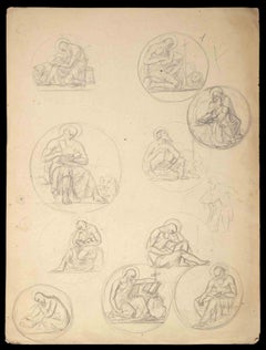 Studie für eine Medaille – Zeichnung von Aurelio Mistruzzi – 20. Jahrhundert