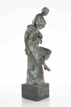Satiro e bambino - Bronzo di Aurelio Mistruzzi - Anni '80