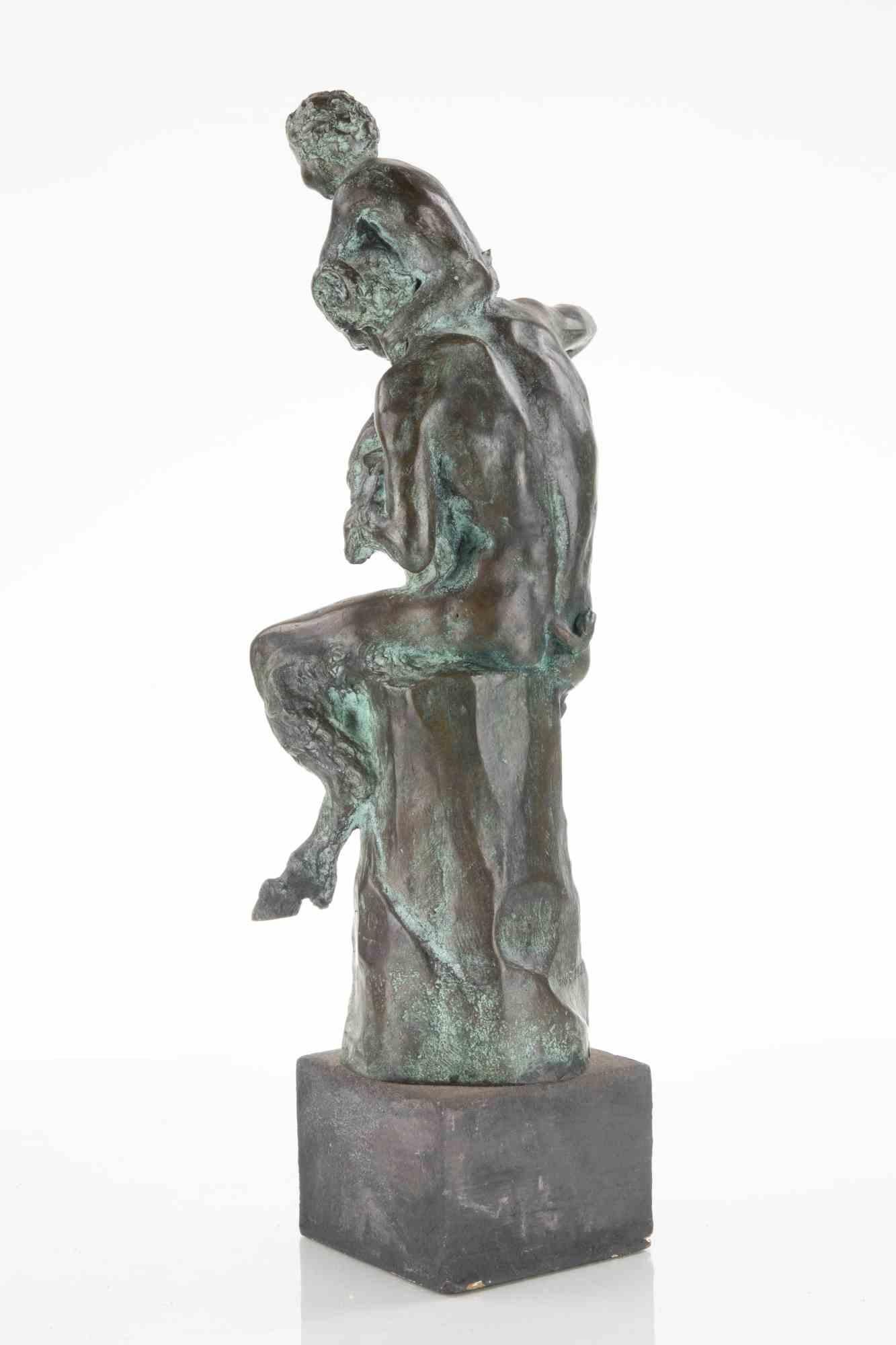 Satyr and Baby - Bronze after Aurelio Mistruzzi - 1980s For Sale 2
