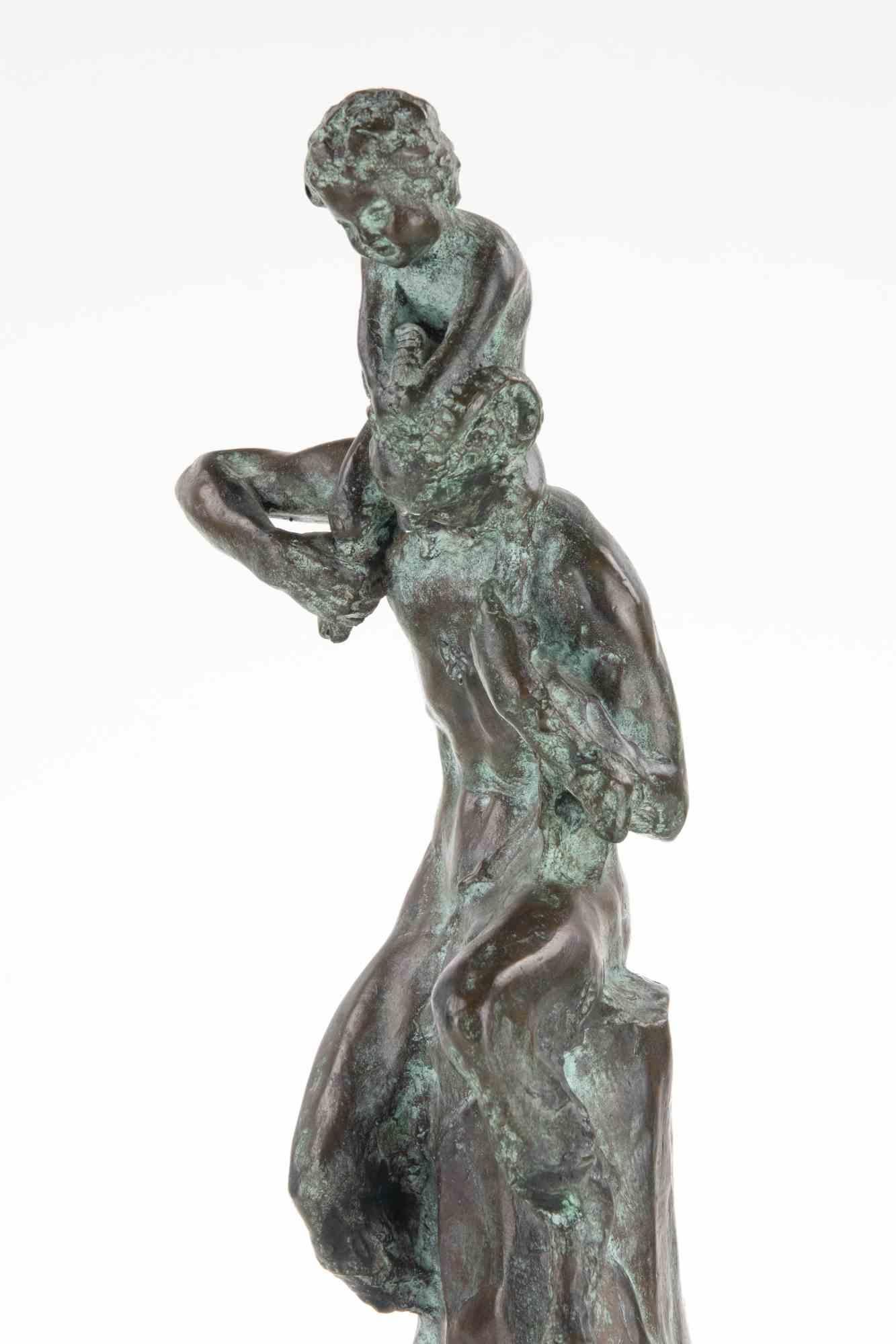 Satyr and Baby - Bronze after Aurelio Mistruzzi - 1980s For Sale 4