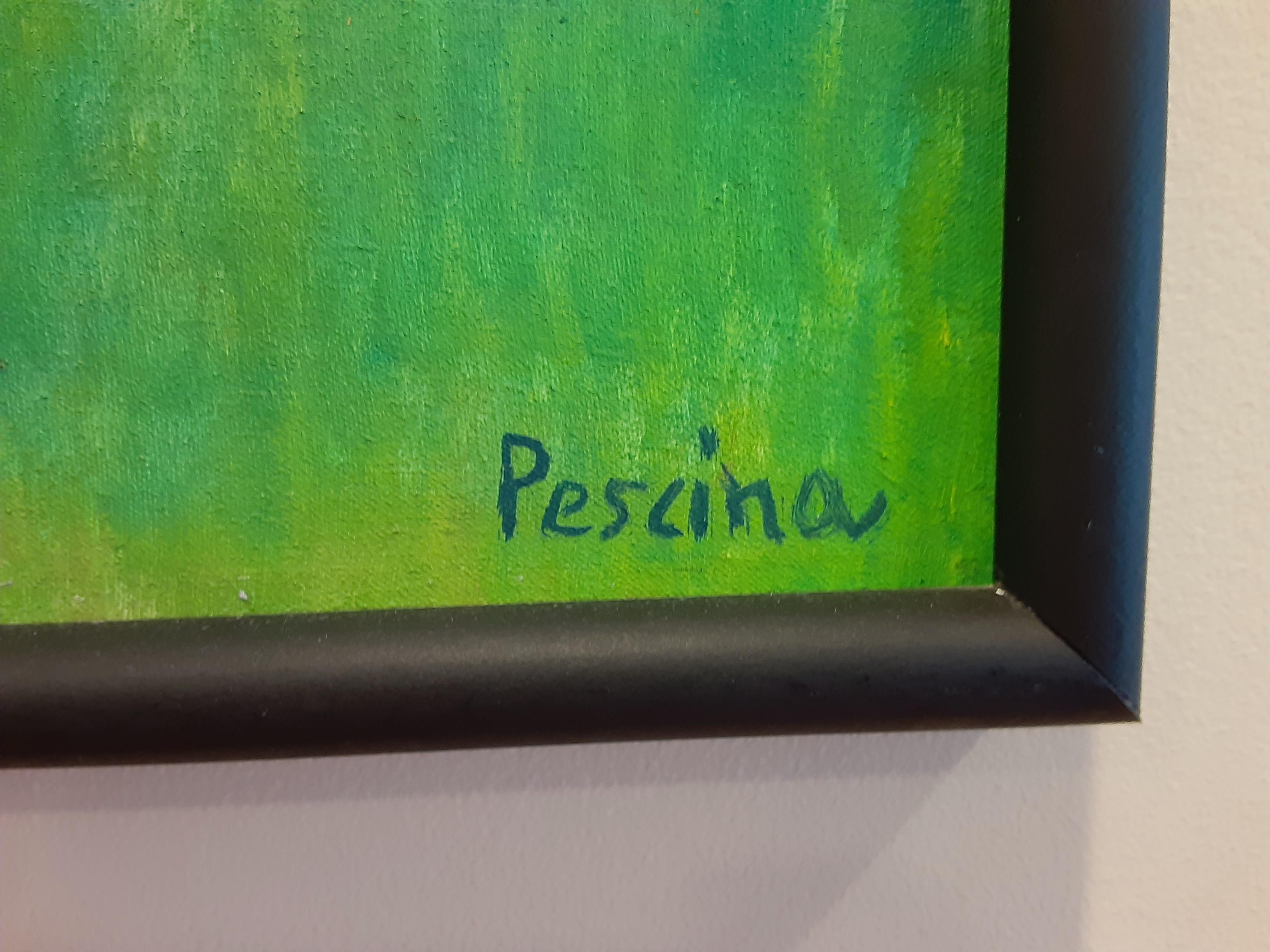 Acrílico sobre lienzo-- Fiesta de cumpleaños en el Parque de Chapultepec - Painting de Aurelio Pescina