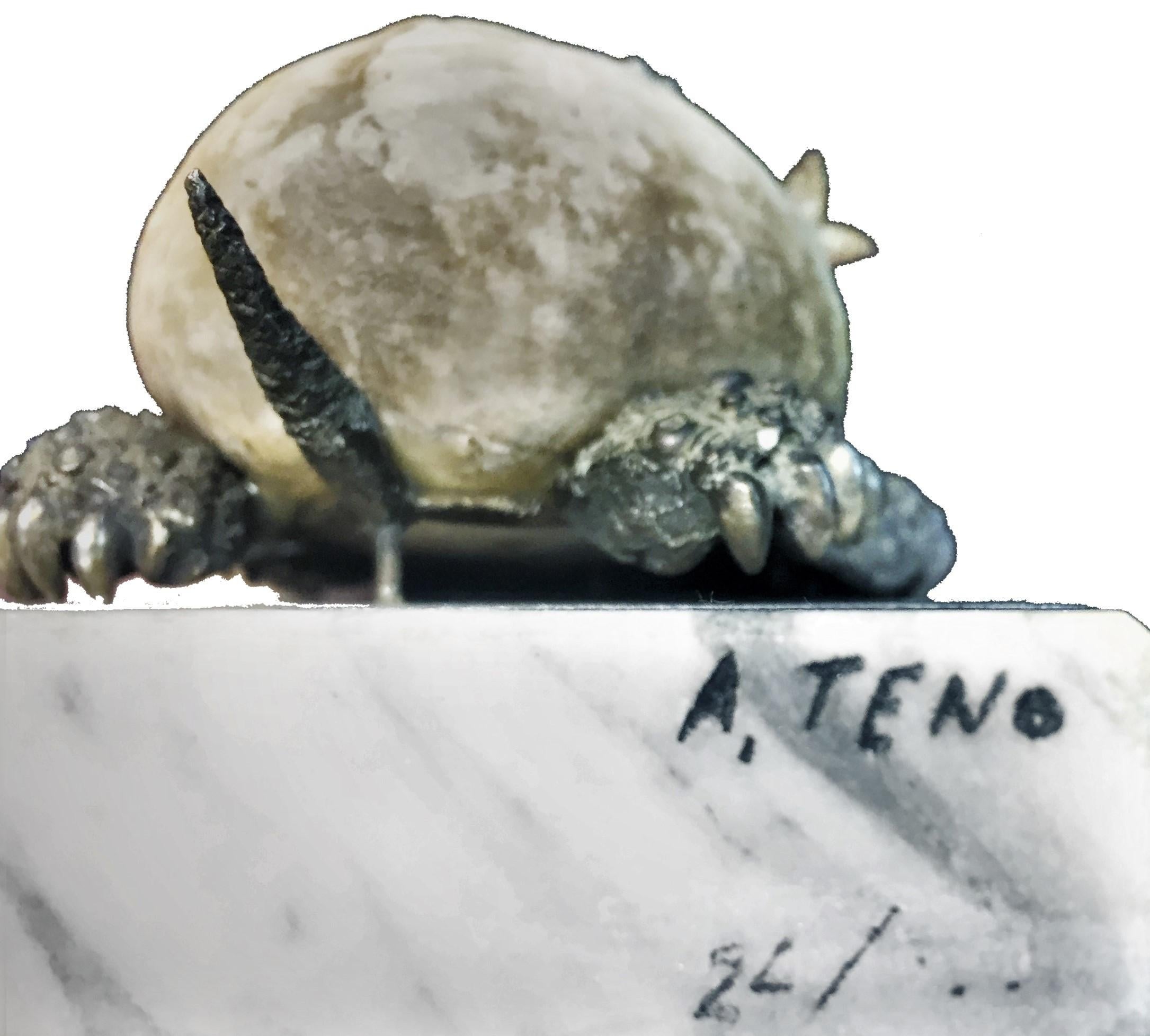 Aurelio Teno, a Group of Four Silver Sea Shell and Coral Animal Sculpture, 1950s 4