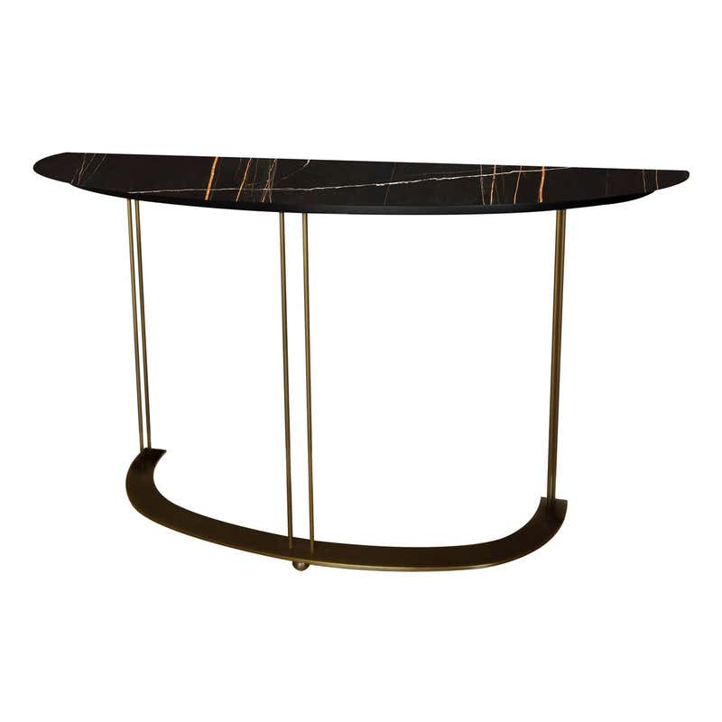 Console with marble top designed by Ezio Minotti at 1stDibs