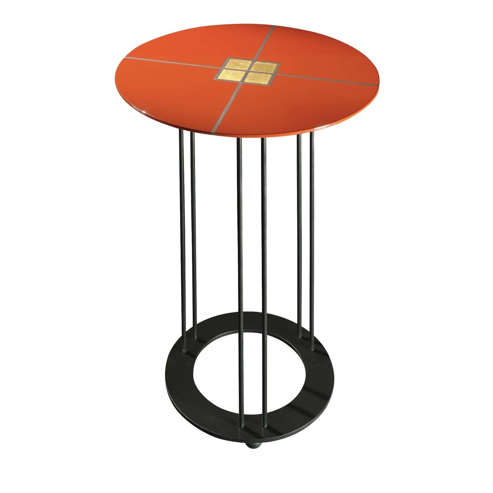 Italian Aureola D45 C Red Side Table For Sale