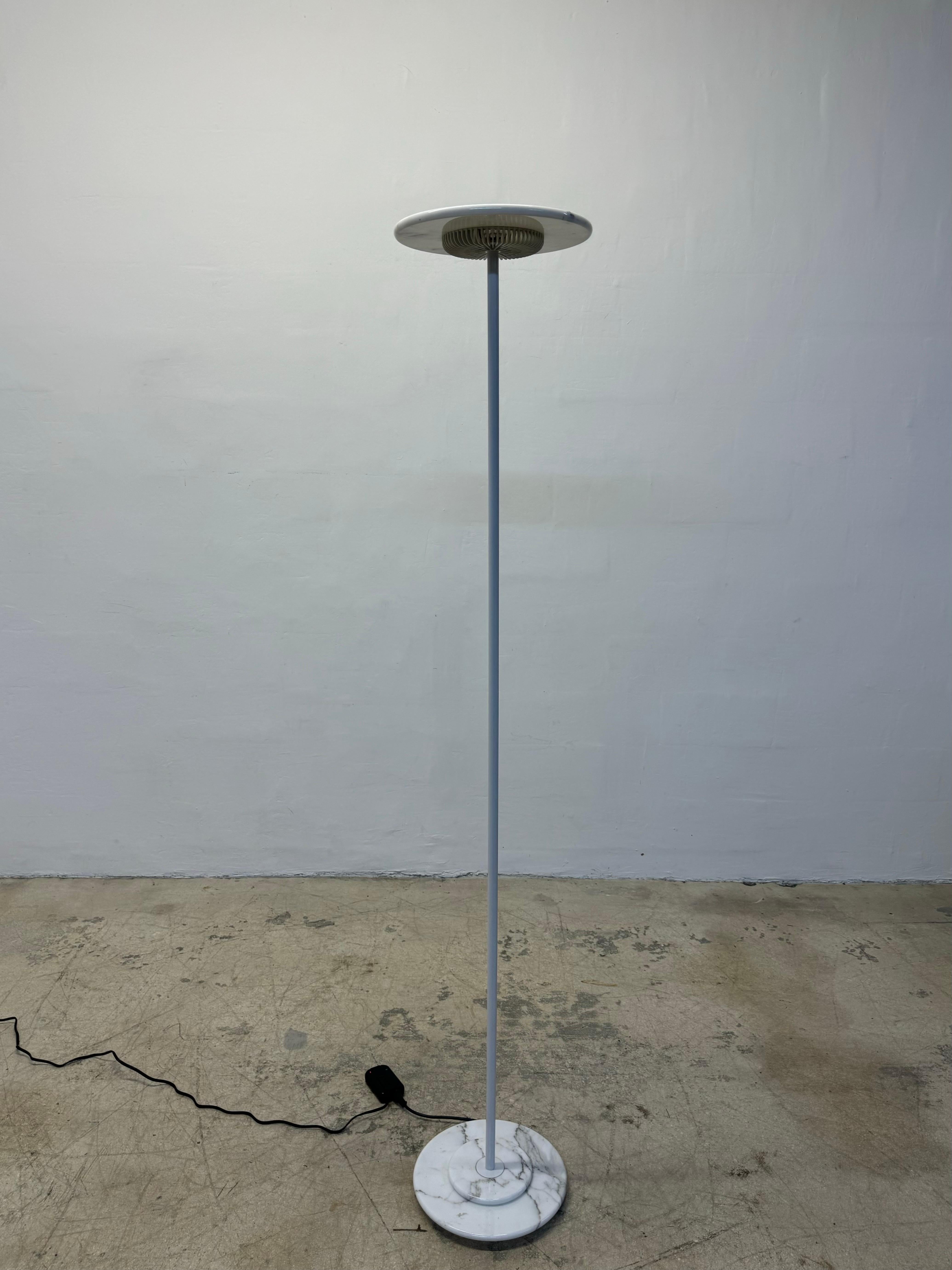 Post-Modern Aureolo Halo Marble Floor Lamp by Cini and Nils, Italy For Sale