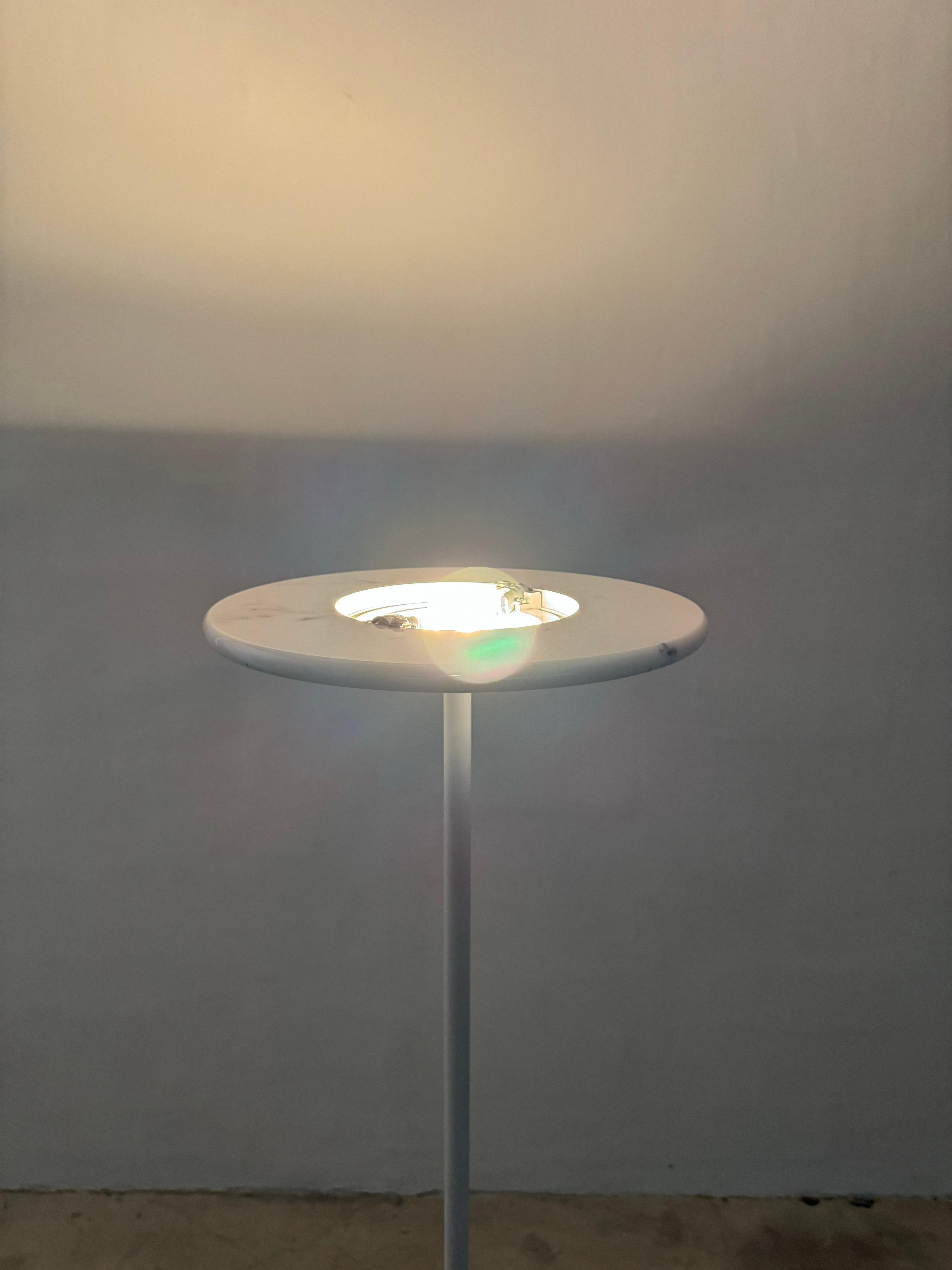 Aureolo Halo Marble Floor Lamp by Cini and Nils, Italy In Good Condition For Sale In Miami, FL