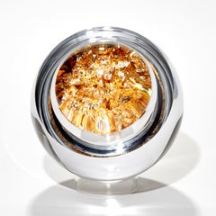 Auri A with 23ct Red Gold, an optical glass & gold sculpture by Anthony Scala