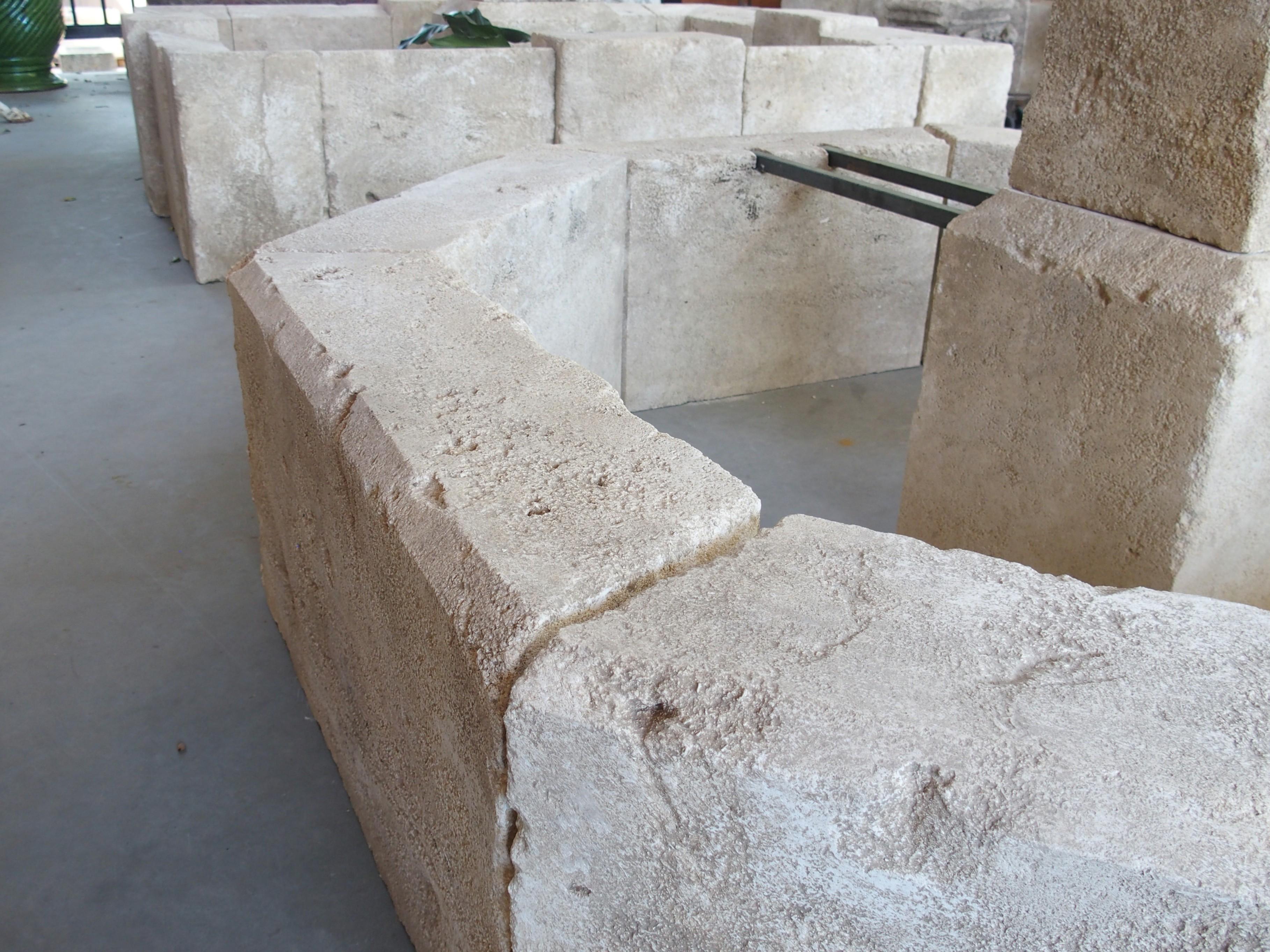Auriol French Limestone Octagonal Center Fountain from Provence For Sale 11