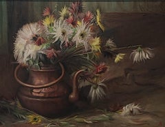 Bouquet and copper pot