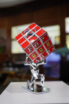 AURELIE ANGER - Cubi di AArt - Collage di cubi di Rubik, tributo a Cars - Rosso