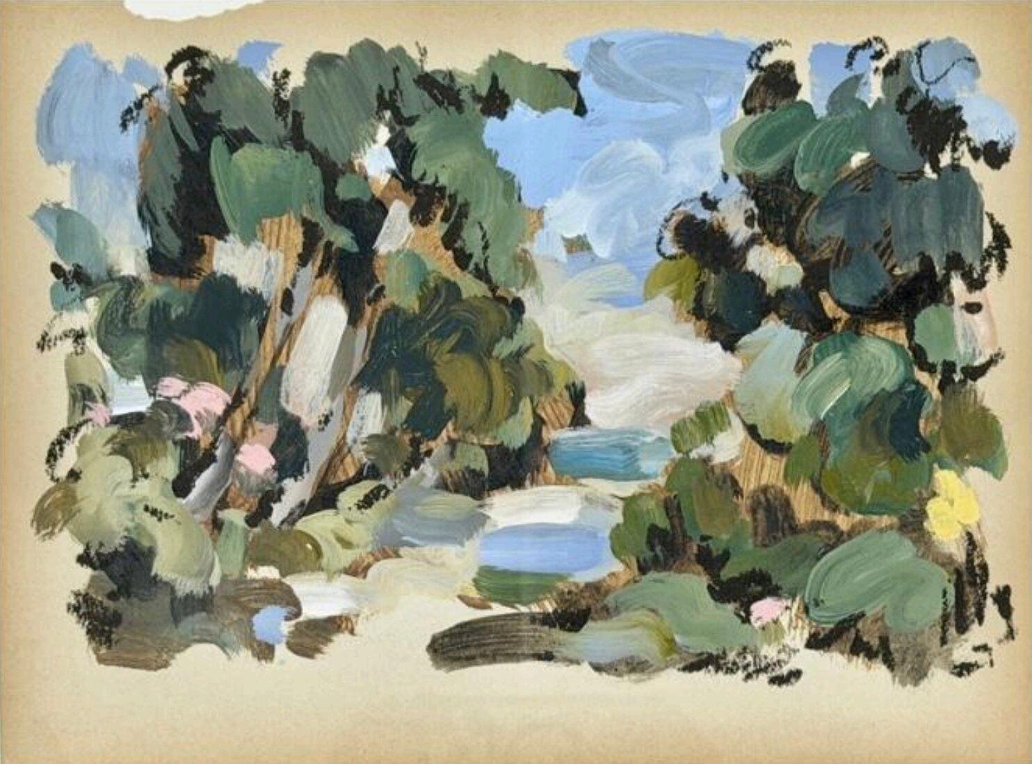Aurélien Couput Landscape Painting - Mini Untitled 02